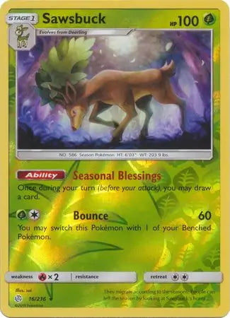 Cosmic Eclipse Sawsbuck #16/236 reverse holo